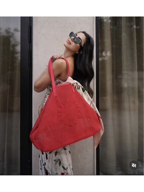 Stella McCartney H&M Large Mesh Tote Bag Red NWT Blogger Fav
